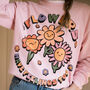 Flowers Have Feelings Too Women's Slogan Sweatshirt, thumbnail 1 of 4
