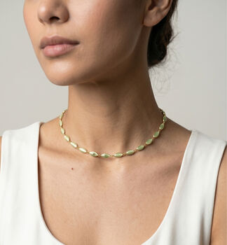 Nekomeishi Green Semi Precious Cats Eye Necklace, 2 of 5