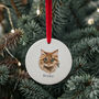 Cat Portrait Christmas Decoration, thumbnail 1 of 5