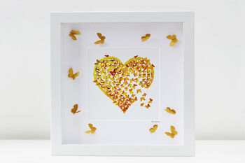 Butterfly Heart Of Gold Thank You Picture, Personalised, 3 of 8