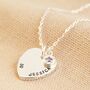 Personalised 30th Birthday Heart Birthstone Necklace, thumbnail 6 of 11