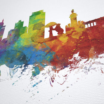 Madrid Skyline Cityscape Art Print, 8 of 8