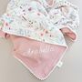 Wildflower Organic Muslin Baby Blanket With Name, thumbnail 1 of 12