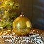 Scented Glass Bauble Candle Gold Yuletide, thumbnail 2 of 2