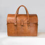 Personalised Leather Drake Strapped Weekender, thumbnail 2 of 11