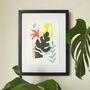 Monstera Leaf Abstract Collage Print A4, thumbnail 1 of 5