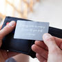 Personalised Message Wallet Keepsake Card, thumbnail 2 of 9