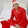 Personalised Matching Red Christmas Pyjamas For Dad And Child, thumbnail 7 of 7