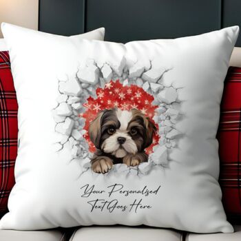 Personalised Christmas Shih Tzu Break Through, 5 of 10
