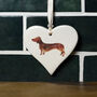Smooth Haired Dachshund Hanging Heart, thumbnail 1 of 7