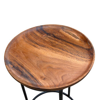 Industrial Teak Root Nest Of Two Tables, 8 of 8