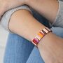 Stripe Festival Friendship Bracelet Enamelled Metal, thumbnail 11 of 12