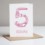 Girls, Cute Bunny Birthday Card. Ages One To Five, thumbnail 5 of 5