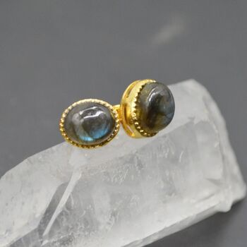 Labradorite Sterling Silver Stud Earrings, 6 of 8