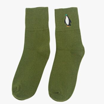 Women's Party Penguins Embroidered Cotton Ankle Socks Five Pack, 7 of 7