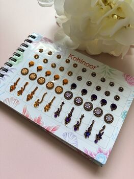 Assorted Designs Antique Stone Five Page 250 Bindi Booklet, 6 of 8