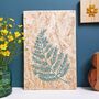 Botanical Embroidered Reclaimed Wood Art, thumbnail 1 of 7