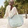 Personalised Soft Washed Jute Beach Bag, thumbnail 1 of 5