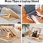 Adjustable Wooden Laptop Riser Stand, thumbnail 6 of 12