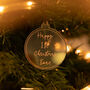 Personalised Clear Christmas Tree Baubles, thumbnail 2 of 4