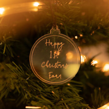 Personalised Clear Christmas Tree Baubles, 2 of 4