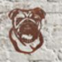 Metal Dog In Ring Garden Sculpture Wall Art, thumbnail 3 of 10