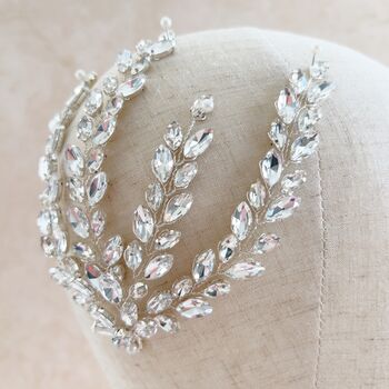 Crystal Leaf Bridal Headpiece, 3 of 7