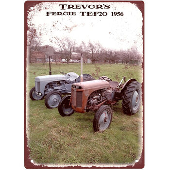 Personalised Own Car Photo Vintage Metal Tin Sign, 5 of 12