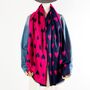 Pink And Navy Heart Reversible Personalised Scarf, thumbnail 1 of 11