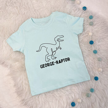 Personalised Dinosaur T Shirt Raptor, 3 of 8