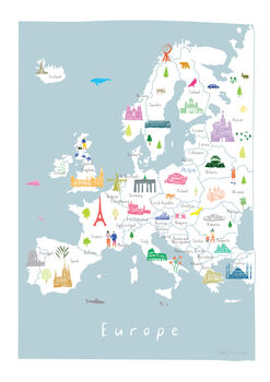 Map Of Europe Print, 3 of 5