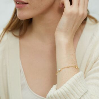 Miramar Gold Gemstone Strength And Courage Bracelet, 3 of 4