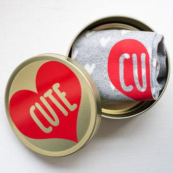 Personalised Love Heart Socks In A Tin, 2 of 5