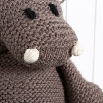 Giant Annie The Hippo Knitting Kit, 5 of 9