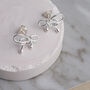 Sterling Silver Bow Studs, thumbnail 3 of 5