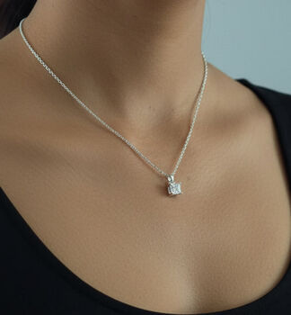 Shikaku Sterling Silver Plated Stone Pendant Necklace, 2 of 6