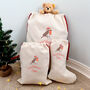 Personalised Robin Christmas Stocking. Special Delivery, thumbnail 5 of 6