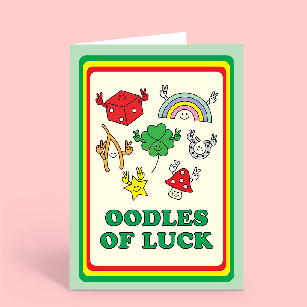 Cute Good Luck Card Lucky Charms Symbols By I AM A