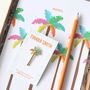 Tropical Palm Tree Stationery Gift Set, thumbnail 3 of 10