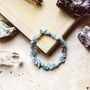 Aquamarine Gemstone Chip Bracelet | Natural Gemstones, thumbnail 1 of 6