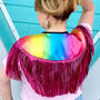 Personalised Tinsel Trimmed Rainbow Leopard Cape, thumbnail 4 of 7