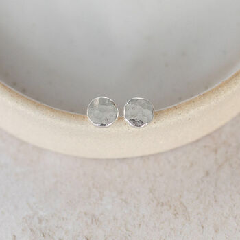 Sterling Silver Nugget Studs, 6 of 10