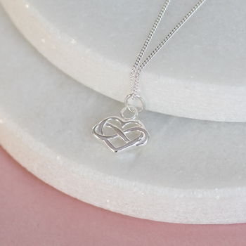 Sterling Silver Infinity Heart Pendant, 2 of 4