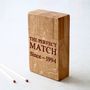 Personalised Wooden Matchstick Box, thumbnail 2 of 4