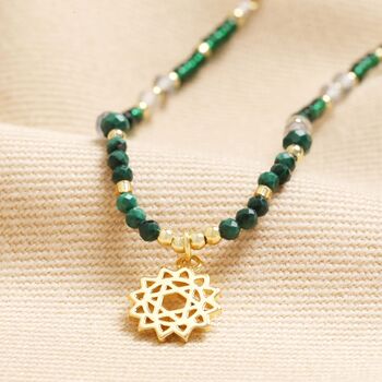 Chakra Beaded Necklace In Gold, 3 of 12