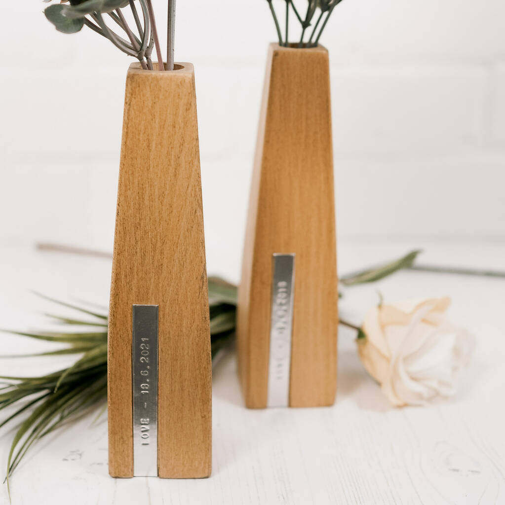 Two Personalised Wooden Vases, 1 of 12