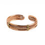 Textured Copper Healing Cuff With Brass Wrap Detail, Unisex Model, thumbnail 1 of 2