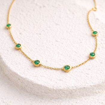 Emerald Station Necklace, 3 of 5