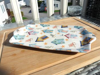 Handmade Sandwich Plate In Beach Huts Design, 9 of 10