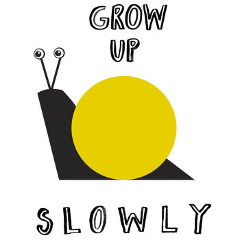 Grow Up Slowly Yellow Snail Babygrow, 3 of 3
